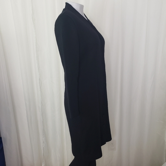 Anne Klein II black wool long sweater / sweater dress size medium - Picture 5 of 8